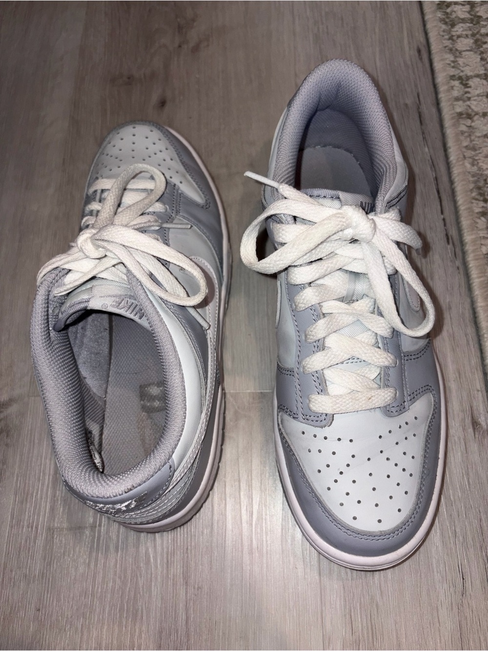 Nike Women’s Low-Top Sneakers in Light Gray and White